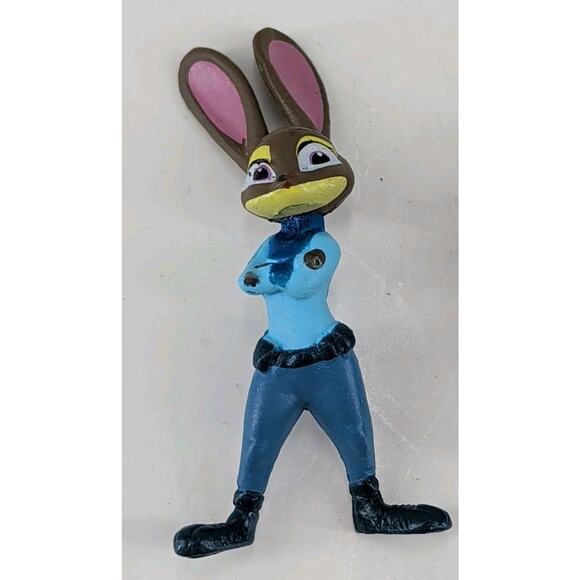 Disney World of Zootopia 7 Figures Toy Lot Set Cake Toppers 2 Tomy Judy Hopps - Picture 8 of 15